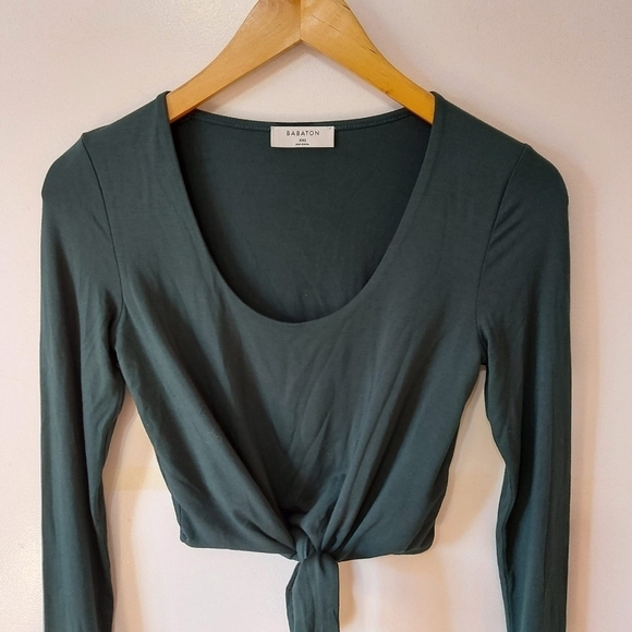 Aritzia Babaton Jeronimo Longsleeves Crop Top - Picture 2 of 9